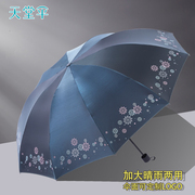 天堂伞雨伞加大晴雨伞太阳伞黑胶防紫外线雨伞折叠防晒学生遮阳伞