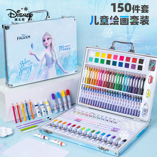 迪士尼儿童画画套装绘画工具，全套女孩水，彩笔画笔小学生美术61礼盒