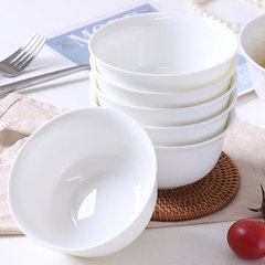 景德镇家用吃饭碗小碗纯白色中式