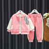 1-3岁女童套装小女孩运动套女宝宝洋气三件套婴儿童卫衣秋装衣服4