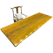 尺寸:245*86.5*7.5j鸡翅木大板茶桌，茶台新中式餐桌原木实木办公