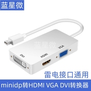 minidp转HDMI转接线VGA苹果笔记本连4K电视显示器投影仪DVI雷电口