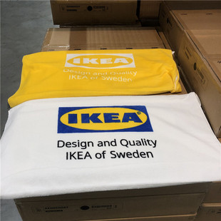IKEA宜家 艾弗特达 浴巾宜家LOGO小票浴巾全棉吸水情侣浴巾限量版