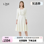 line女装假两件长裙，夏季高级感职业，通勤连衣裙nropnd0100