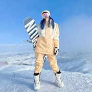 雪怡新派款滑雪服男女套装防水防风透气保暖单板双板抓绒滑雪衣裤