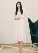 2024年春季韩版MICHA*A知性优雅小香短外套连衣裙套装两件套