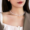 巴洛克天然淡水珍珠项链女轻奢小众，设计感气质，简约网红锁骨毛衣链
