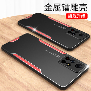 适用小米红米note11手机壳金属保护套redminote11pro超薄硬护全包