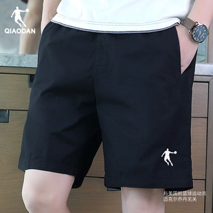 中国乔丹短裤男2023夏季宽松透气轻薄休闲男裤跑步健身大码五分裤