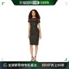 香港直邮潮奢maggylondon女士幻觉，高端金属感凸纹蕾丝连衣裙