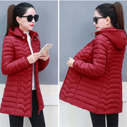冬季韩版棉衣女中长款时尚修身羽绒棉服反季保暖外套棉袄