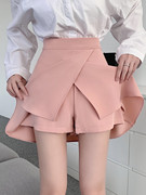 粉色半身裙裙裤短裙女设计感阔腿，裤裙白色胖mm黑色遮肚包臀a字裙