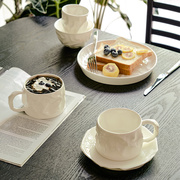 设计师杯子景德镇艺术陶瓷咖啡杯高颜值咖啡杯碟手工设计感小众