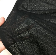 黑色亮片色织竖条纹镂空针织服装面料罩衫吊带连衣裙布料