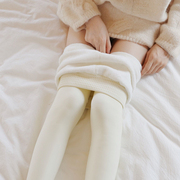 秋冬季加厚加绒奶白色连裤袜日系甜美lolita保暖jk白色打底裤袜女