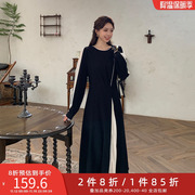 两件八折五季家大码女装连衣裙，2023年秋装优雅风，高级撞色裙子