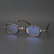 配高度近视眼镜男吴镇宇同款复古眼睛框板材纯钛眼镜架女小框5004