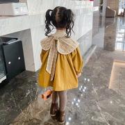 韩国童装2024女童春装，外套儿童女宝宝春秋季韩版中长款风衣