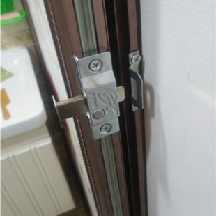 钛合金卫生间移门弹簧锁 无框阳台插销锁 铝合金推拉门窗中间