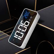 充电型创意多功能电子钟精致时钟LED镜面钟床头闹钟8808定制