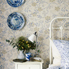 英国进口墙纸壁纸卧室客厅背景墙美式复古花草中式壁纸214724