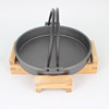 韩式铸铁手提式烤盘烤肉锅，铁板烧煎锅商用烧烤盘，烤肉盘生铁手挽锅