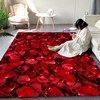 玫瑰客厅地毯卧室床边毯满铺大面积沙发茶几，垫浪漫红色花瓣飘窗毯