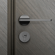 室内黑灰色轻奢北欧风格分体套装，简约卧室磁吸静音房门现代木门锁