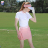 夏季zg6高尔夫女装球服装女运动套装速干白色，短袖t恤粉色网球裙子