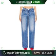 香港直邮潮奢motherdenim女士，downspinnersneak低腰长裤