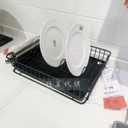IKEA宜家置物架胡尔塔普餐具滤干架餐具沥水篮带托盘碗盘架厨