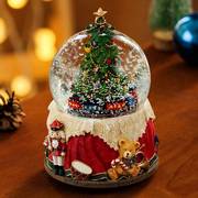 节圣诞树水晶球八音盒音乐盒，雪花可旋转自动飘雪下雪女孩儿童礼物