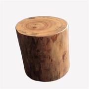香樟实木墩子木桩商场木墩摆件，装饰边几原木，凳子树桩根雕木墩坐凳