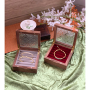 高档木质玻璃首饰盒戒指，手镯珠宝盒，玉器盒翡翠珠宝收纳盒