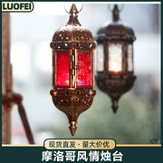 欧式复古铁艺烛台吊灯工艺品个性家居装饰品摩洛哥风情婚庆饰品