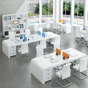 创意办公桌职员桌办公室桌子简约现代屏风4/6四人位工位桌椅组合