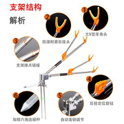 不锈钢万向双炮台鱼支架地插钓箱台钓双炮台座钓椅多功能支架两用