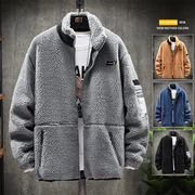 外套男冬季羊羔绒棉衣服，保暖冬装帅气潮，牌休闲棉服