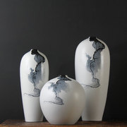 陶瓷花瓶三件套台面家居客厅新中式软装插花干花装饰落地瓷器摆件