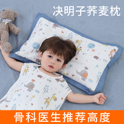 宝宝决明子枕头0到6岁婴幼儿儿童荞麦壳枕芯加枕套夏季透气双面枕