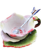 粉玫瑰杯子陶瓷杯创意茶杯套装咖啡杯花草茶具家居欧式杯碟勺组合