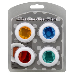 拍立得相机mini7s mini8，9 通用 (转接环+彩色滤镜)套装 四色镜