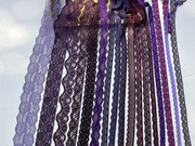 紫色紫红有弹力蕾丝花边内衣领，袖口裙边下摆服装辅料宽2-8厘米