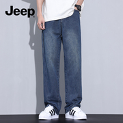 jeep吉普牛仔裤男款，2024夏季美式男裤潮流，百搭直筒男生裤子