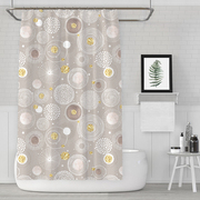 灰金色北欧风防水防霉加厚浴室，帘涤纶隔断卫生间窗帘可定制全遮光