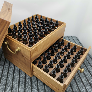 定制精油盒 实木精油盒 精油收纳盒 黑胡桃盒 木盒定制 盒子