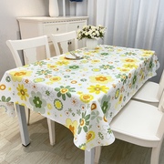 eva桌布防水防油防烫田园花朵书桌，茶几桌布免洗长方形餐桌台布