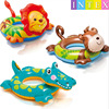 儿童宝宝游泳圈美国充动物狮子鳄鱼猴子卡通造型浮圈救生圈