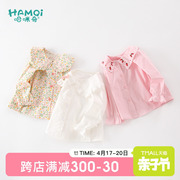 宝宝衬衫春秋婴儿长袖衬衣，女童外穿上衣，韩版中小儿童衣服洋气秋装