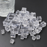 仿真亚克力大冰块，不规则透明正方形塑料水晶石头，酒吧谷美拍摄道具